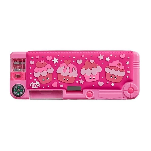 Tinc Mallo Character Pop Out Pencil Case Pink   Pop Out Compartment with Push Bu