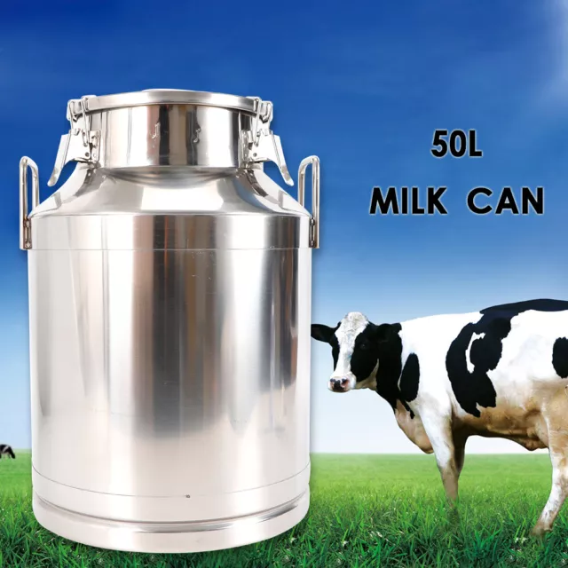 50L Stainless Milk Can Bucket Wine Keg brewing Barrel Silicone Seal Tank HOT!