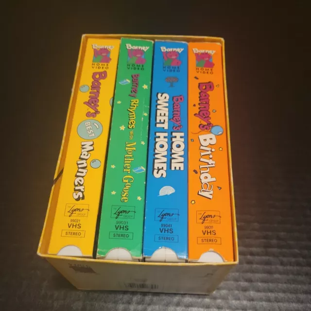 BARNEY & FRIENDS Collection The Best of PBS VHS, 1996, 4-Tape Box Set ...