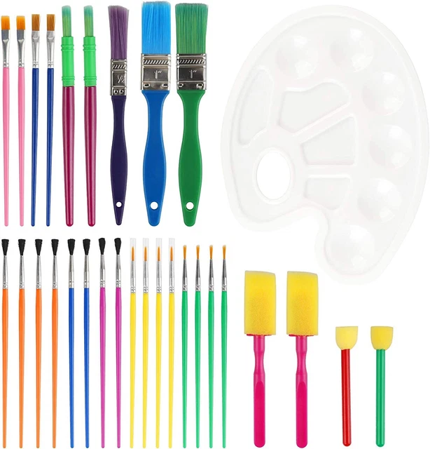 ZERHOK 30 Pezzi Set di Pennelli per Artisti Bambini,Set di Pennelli per T