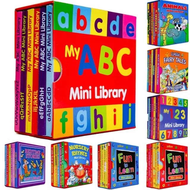 Alligator Preschool Learning 6 Children Mini Library Board Books
