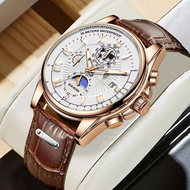 Chronograph Watch Men Automatic Date Quartz Watches Luxury Male Wristwatch Sport