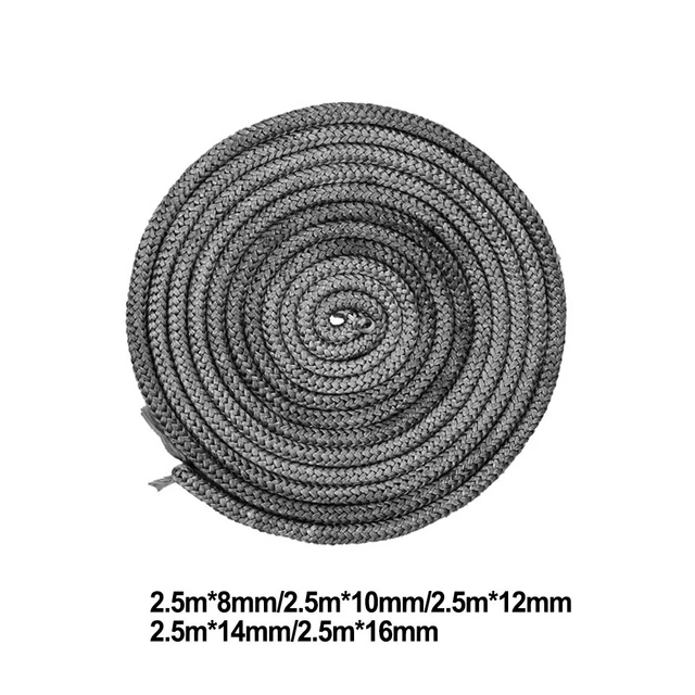 Noir Ignifuge Étanchéité Corde 2.5m 16mm Four Joint Rond Avec Colle Cheminée de