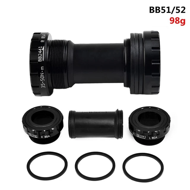 BB51/BB52 Bicycle Bottom Bracket 68-73mm/ MTB Bike Axis BB Aluminum Crank Axis