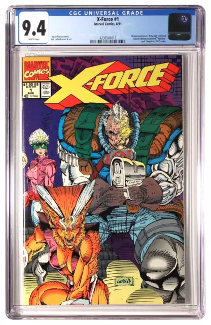 X-Force #1 Liefeld Wraparound Cover 1991 CGC NM 9.4 White Pages 4236541016