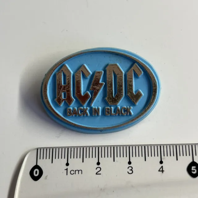 Original Plastic Pin Badge AcDc Back To Black Rock Music AC-DC