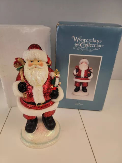 Kurt S.Adler Winterclaus Collection Santa 11.5" Red/White Suit Glitter With Box