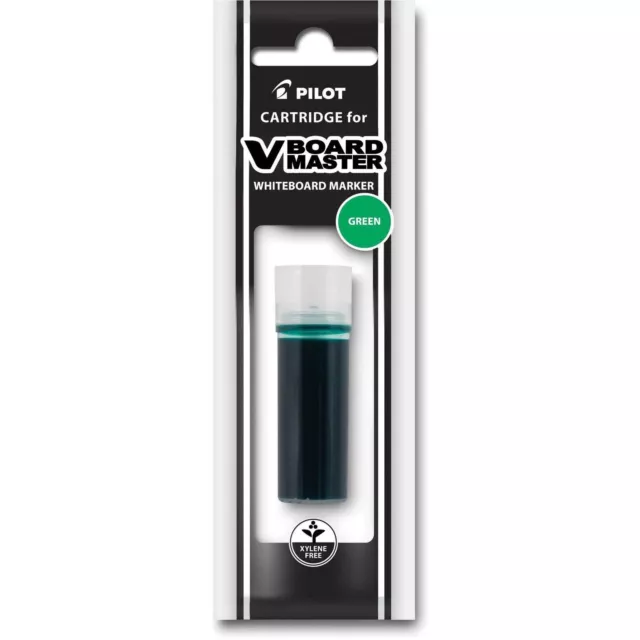 43925 Pilot VBoard Master Dry Erase Marker Refill Cartridge, Green Ink, 12 Each