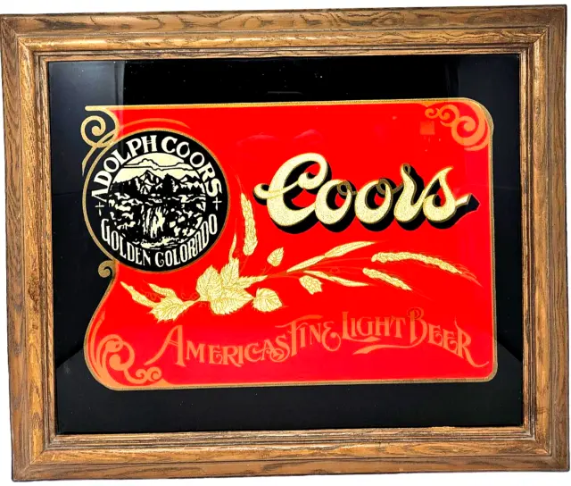 Adolph Coors Golden Colorado Americas Fine Light Beer Vintage Man Cave Bar Sign