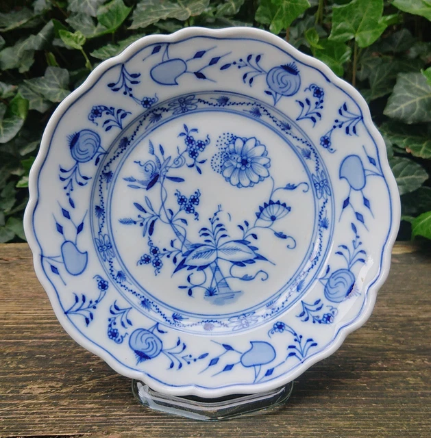 Vecchio Ernst Teichert Meissen Piatto Torta Piatto Blu Cipolla Ø 17,0 CM ~