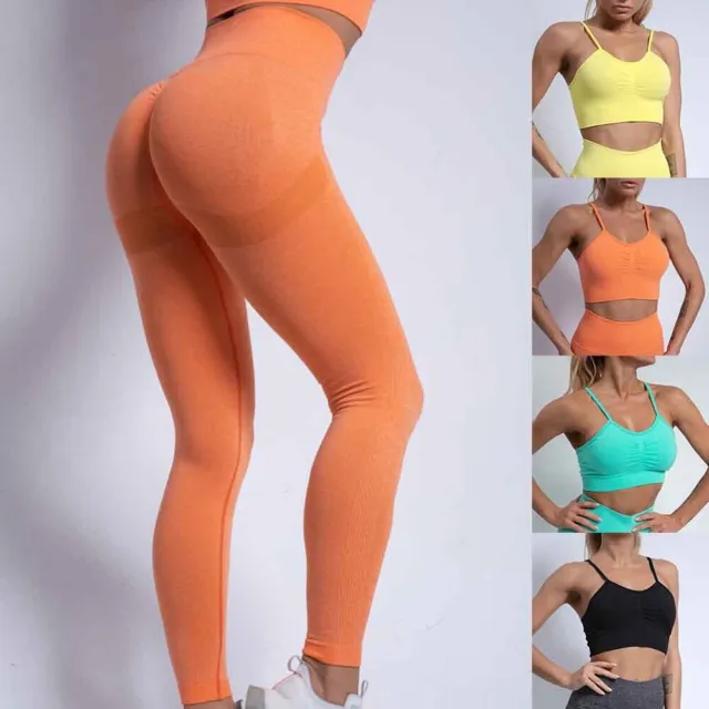 Set di pantaloni da yoga e yoga alla moda donna senza cuciture per allenamento (