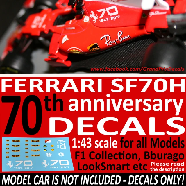 LOOKSMART 1/43 Ferrari SF70-H #7 Kimi Raikkonen Australia La GP 4th