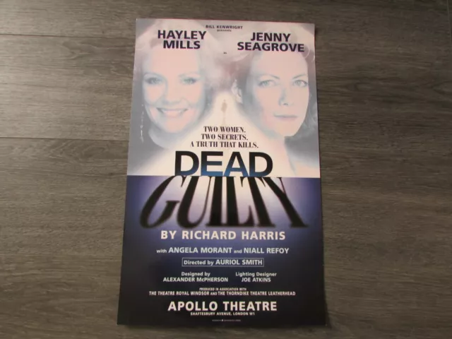 Hayley Mills & Jenny Seagrove in Dead Guilty Original Apollo Theatre Poster