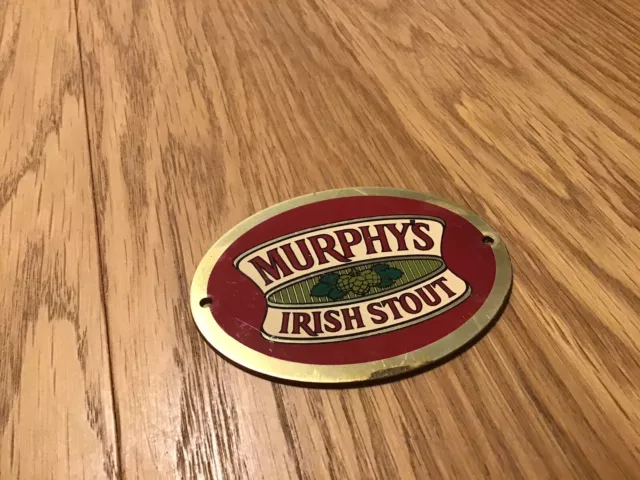 Rare Vintage Murphy’s Irish Stout Brass Beer Pump Clip Plaque
