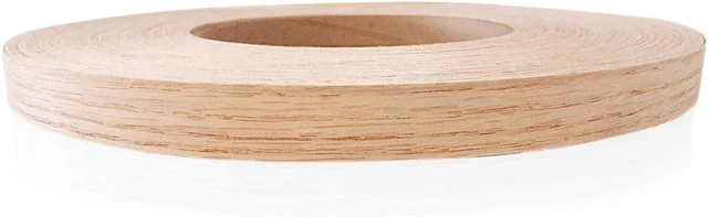Red Oak Wood Veneer Edgebanding Preglued 7/8″ X 250' Roll Veneers Raw Building