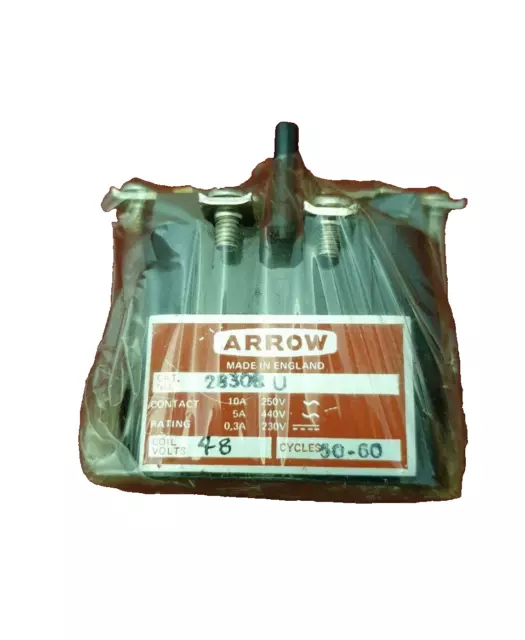 Arrow Vintage Open Block Relay 48 Volt 10 Amp 28308U