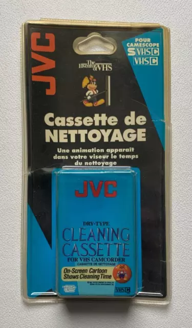 1 adaptateur cassette camescope VHS-C VHSC + 1 cassette VHS de nettoyage