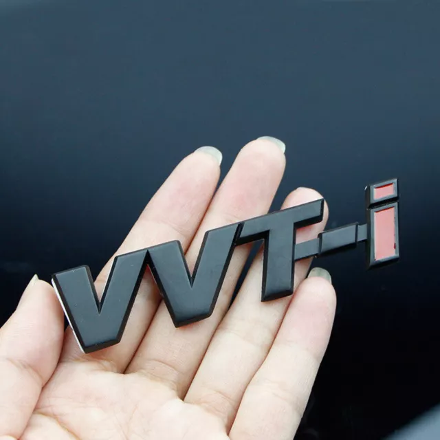 3D Black VVTI VVT-I Logo Car Sticker Body Fender Bumper Emblem Badge Accessories