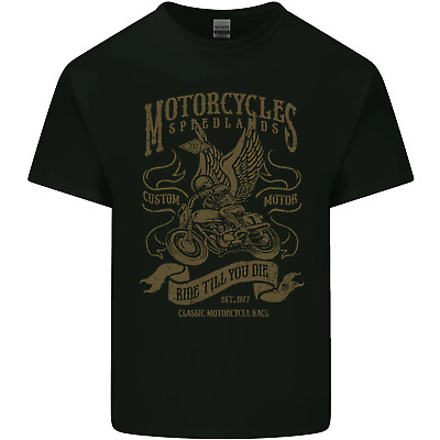Motorcycles Speedlands Motorbike Biker Mens Cotton T-Shirt Tee Top