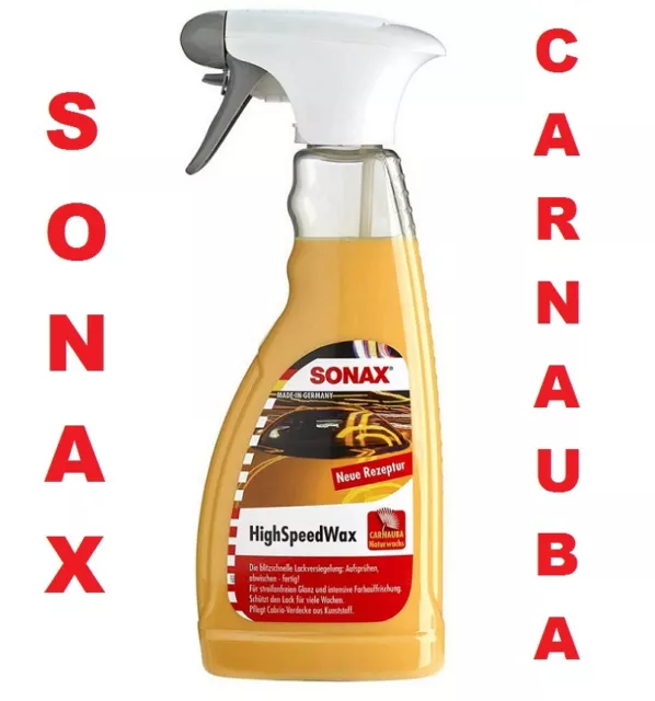 SONAX HIGH SPEED WAX 500ml LUSTREUR CIRE POLISH CARNAUBA Porsche