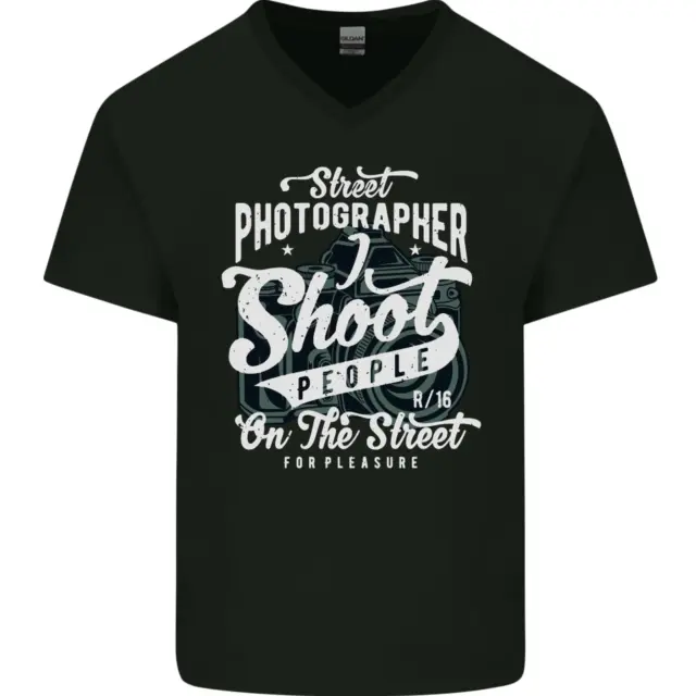 Street Photographer Photography Funny Mens V-Neck Cotton T-Shirt