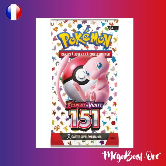 Booster Pokemon français scellé 151 Ecarlate et Violet 3.5 + Sleeve booster