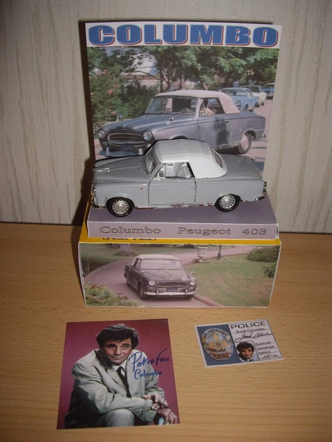 COLUMBO PETER FALK Peugeot 403 Grey Code 3 Model Damaged Version + Box ...