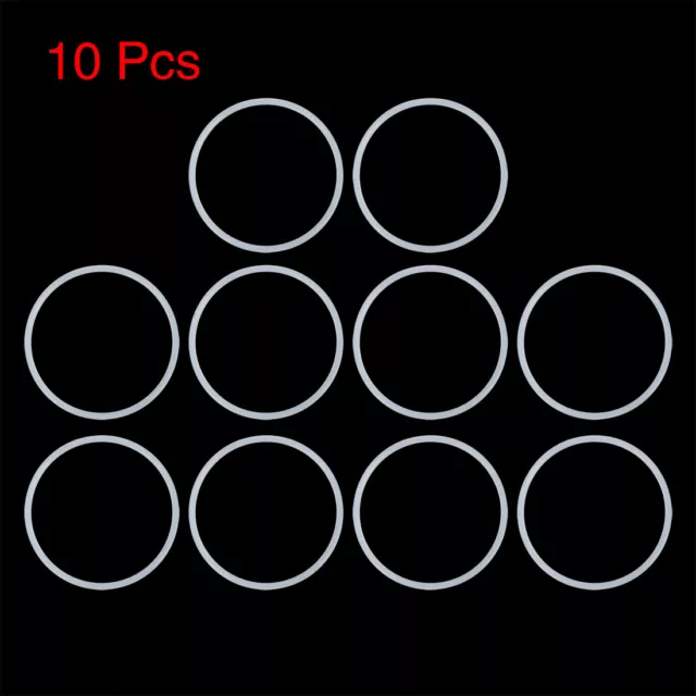 10Pcs Silicone O-Rings, 60mm OD, 53mm ID, 3.5mm Width, Seal Gasket White