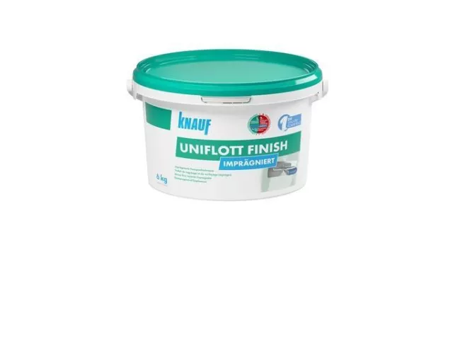 Knauf Uniflott Finish imprägniert Gips-Spachtelmasse 6 Kg Fugenfüller Spachtel