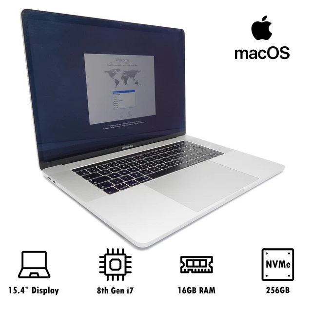 Apple MacBook Pro 15,1 A1990 15,4" 2018 Touch Bar Core i7-8750H 16 GB 256 GB NVMe