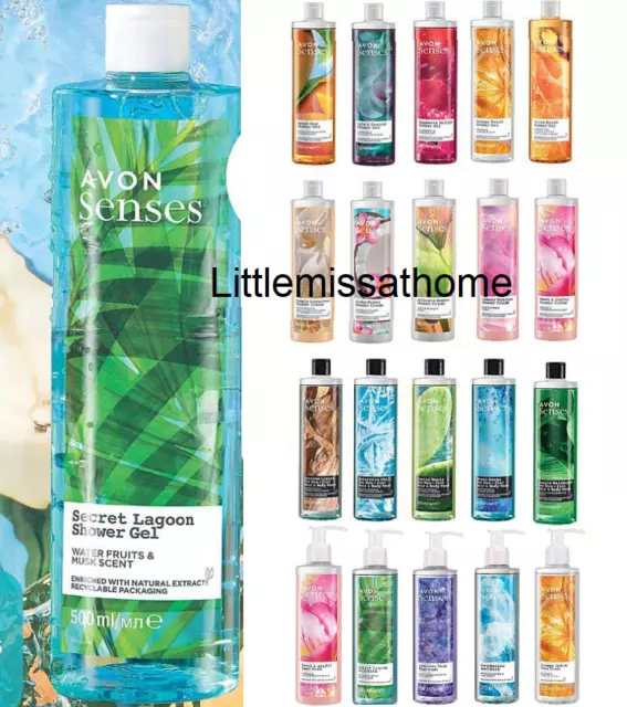 AVON SENSES SHOWER GEL / SHOWER CREAM / HAND WASH / HAIR & BODY WASH 250ml 500ml