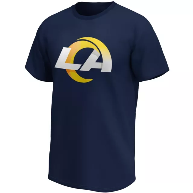 Mens Official NFL LA Rams  American Football T-Shirt Tee Shirt Top Navy Blue