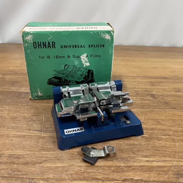 VTG Ohnar Universal Film Splicer 8mm / Super 8mm / 16mm in Box W/ Instructions 3