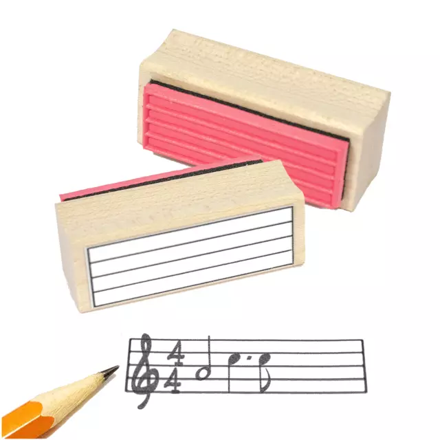 Music Ossia Staff Diagram Rubber Stamp. Great for piano & music theory teachers