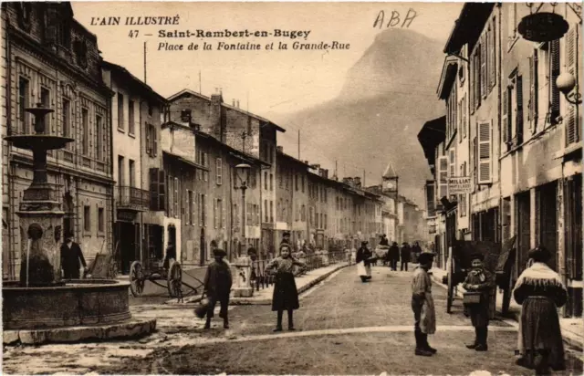 CPA AK St-RAMBERT-en-BUGEY Place de la Fontaine et la Grande-RUE (684878)