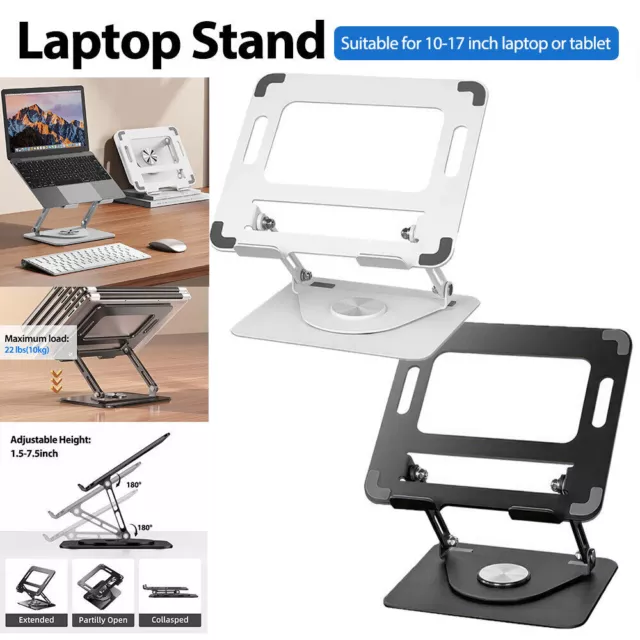 Laptop Tablet Stand 360° Adjustable Riser Holder Bracket for Desk 10-17" Laptop