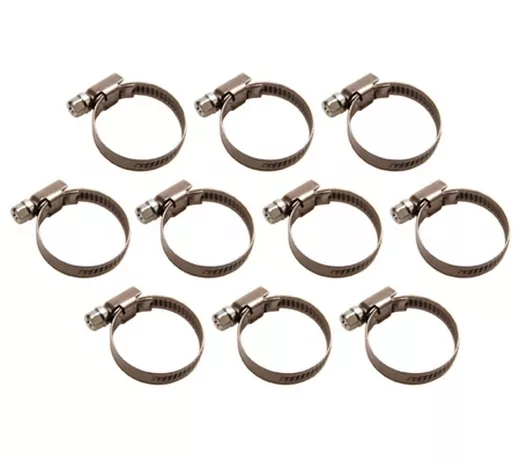 10 COLLIERS DE SERRAGE INOX 30x45 30-45 BANDE PLEINE