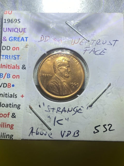1969-S Lincoln Cent With GREAT Errors, these coins are in a BU condition #552
