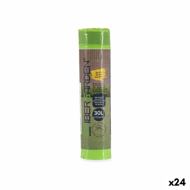 Bolsas de Basura Polietileno Verde 24 Unidades [30 L]