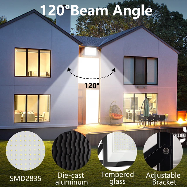 2XLED Fluter Flutlicht Strahler 70W Scheinwerfer Außen Baustrahler Kaltweiß DE 4