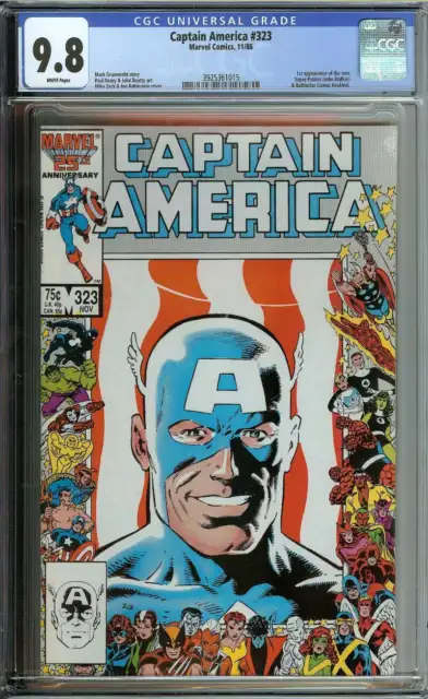 Captain America #323 Cgc 9.8 White Pages // 1St Appearance Of New Super-Patriot