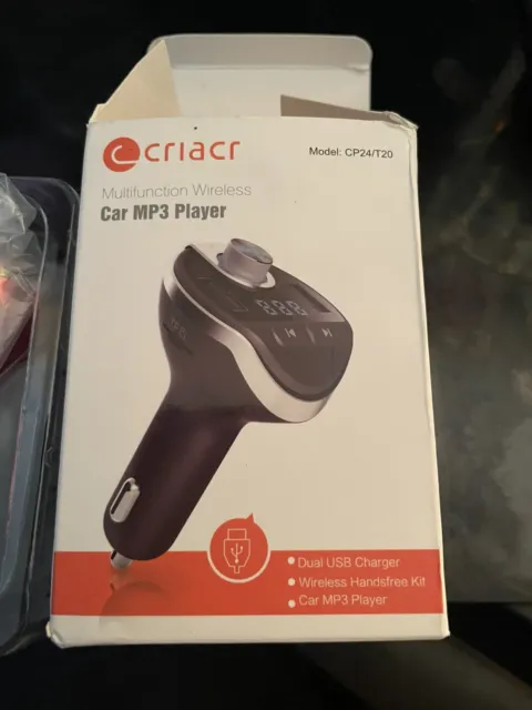 Criacr US-CP24 Bluetooth Wireless Car FM Radio Transmitter - Red