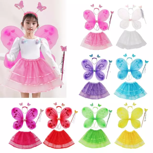 Fairy Costume for Girls Fairy Wing Kids Tutu Skirt Princess Costume Butterfly