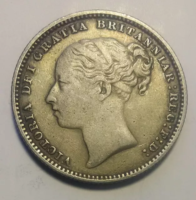 Great Britain 1880 Shilling - 925 Silver. Nice Example!