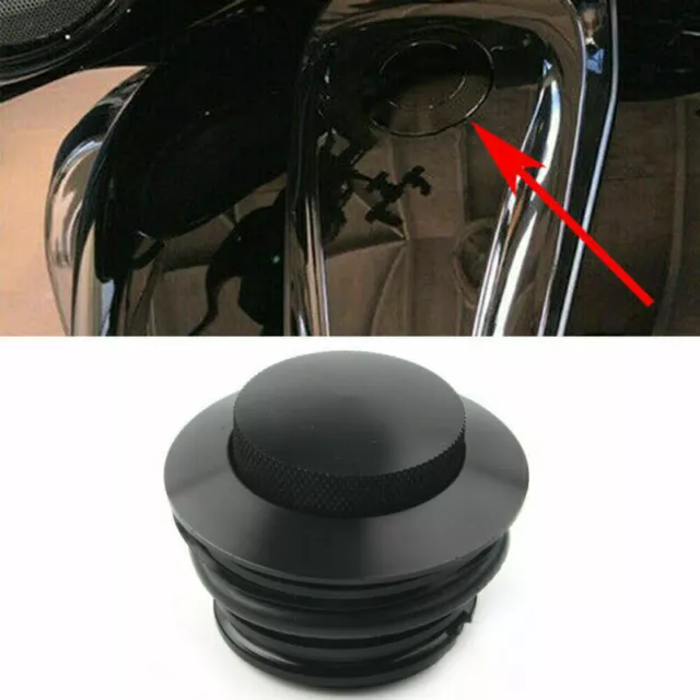 AU Flush Black Pop Up Gas Cap Vented Fuel tank Fuel Cap Fit for Harley-Davidson