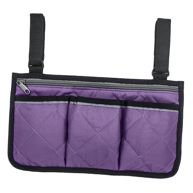Grande borsa laterale per sedia a rotelle, bracciolo, tasca portaoggetti,