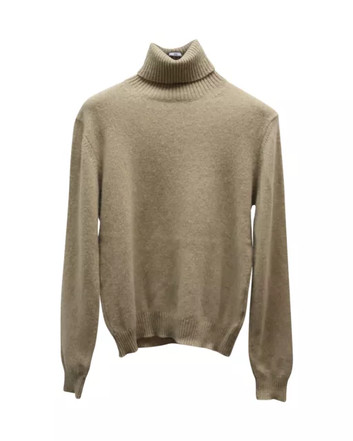 AMI PARIS MEN'S Turtleneck Sweater In Beige Wool Cashmere Blend In ...