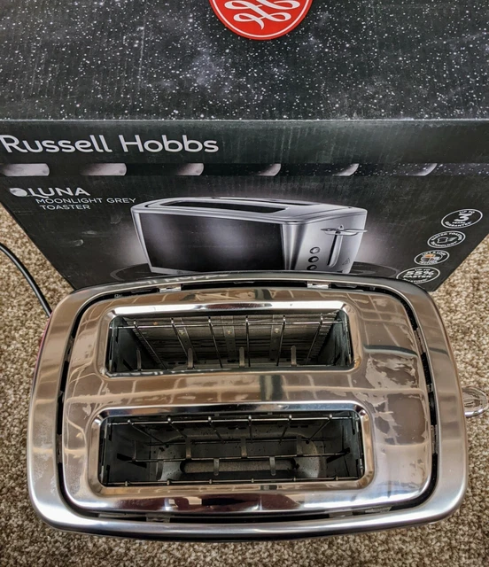 RUSSELL HOBBS 23221 Luna 2 Slice Toaster Moonlight Grey £29.99
