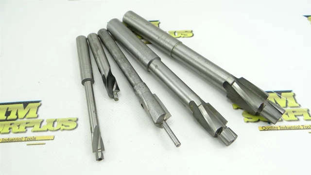 Lot Of 5 Assorted Hss Pilot Counterbores 3/16" To 5/8" Pilot Dia Millersburg