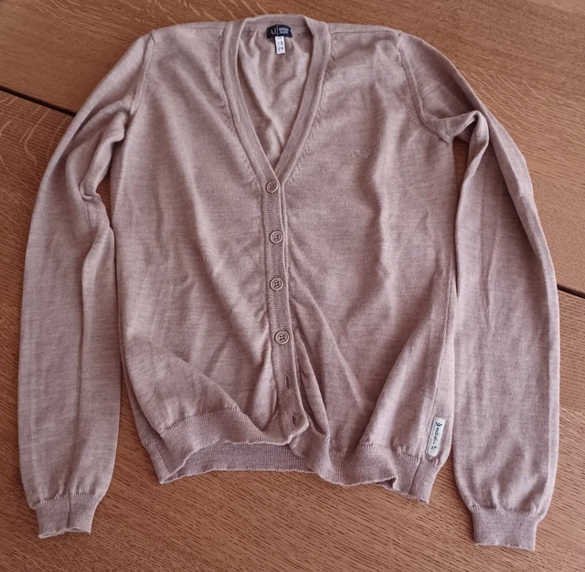 Cardigan, golfino donna in pura lana, Armani Jeans. Autentico